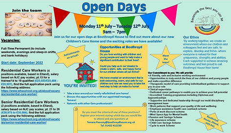 Boothroyd House - Open Days
